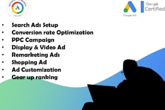 setup google ads PPC sale campaign search ads display shopping ROI