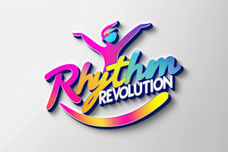 design dance studio mascot logo with unlimited revision