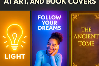 design social media posts ai art and book covers