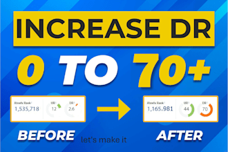 increase ahrefs dr domain rating 70 to 80 and 85 plus