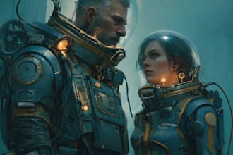 paint scifi or fantasy digital art illustration