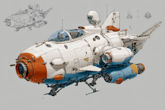 create a spaceship or vehicle design for you