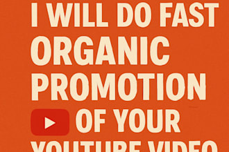 do fast organic promotion of your youtube video