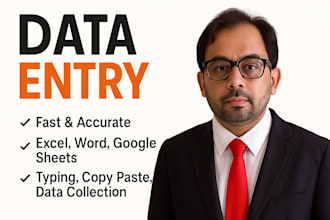 fast and accurate data entry in excel, word