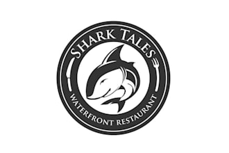 design awesome restaurant shark tales logo