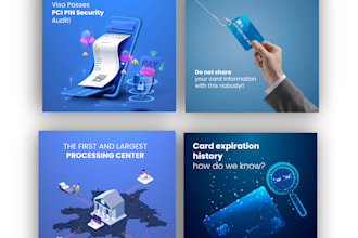 design creative and reliable visuals for credit card companies