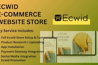 design redesign create optimized ecwid ecommerce website dropshipping store