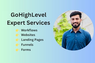 create gohighlevel workflows, funnels, forms, and websites