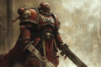 design a warhammer 40k character art based on your idea