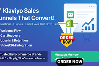 build a high converting sales funnel and email automation in klaviyo