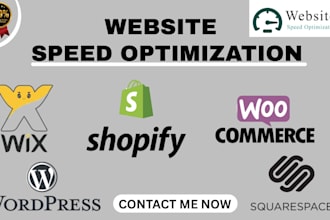 speed up optimize your shopify wix wordpress or squarespace website SEO service