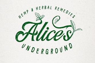 design organic hemp and herbal brand logo for you