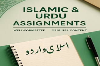 write islamic studies and urdu assignments with accuracy