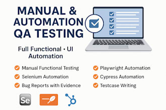 do professional manual and automation testing for your website or app