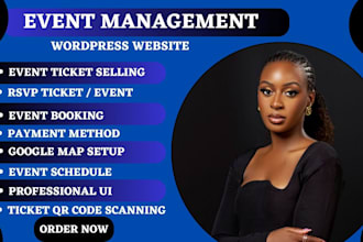 design your event website, event management website, and ticket booking website