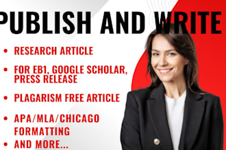 publish write research article for eb1 google scholar press release