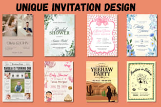 create digital product for etsy wedding invitation greeting card and baby shower