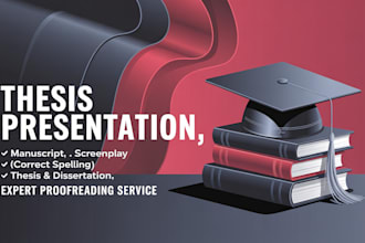research, format, design, edit word document, thesis presentations