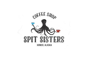 create high resolution a funky coffee shop logo