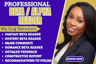 beta read your book short story novel alpha reader critique book reading