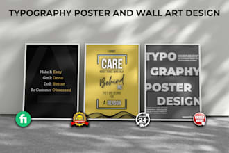 design printable typography poster and motivational wall art