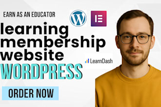 design membership website wordpress membership website learndash elearning