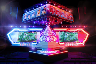 create and render amazing 3d events, concert stage design
