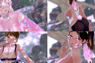 create a custom 3d nsfw vrchat avatar , edit your furry vtuber model vrm studio