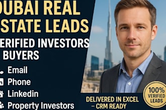 generate verified dubai uae real estate investor and property buyers leads