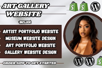 art gallery website, museum website design, artist portfolio website