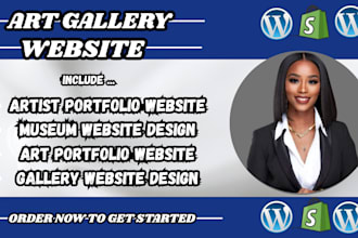 art gallery website, museum website design, artist portfolio website