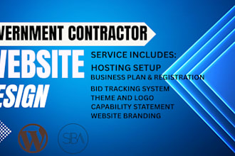 design and redesign a wordpress website for samgov 501c3 government contract