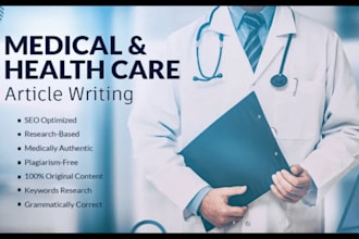 write well researched medical articles and health blog posts