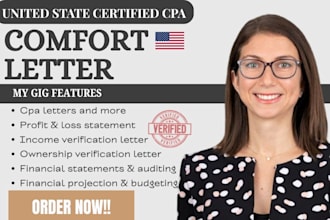 do US CPA comfort letter review financial statement signed CPA mortgage letter