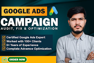 audit and optimize google ads adwords search ads PPC campaigns as SEM specialist