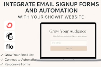integrate email signup forms and automation with your showit website