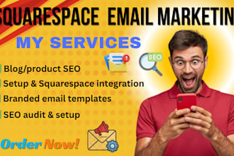 do squarespace email marketing klaviyo or mailchimp with SEO and flow automation