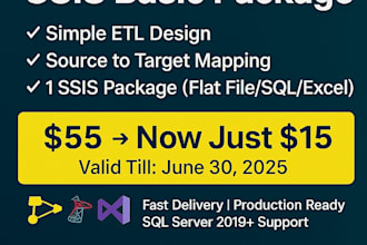 develop dynamic ssis packages for etl, data migration