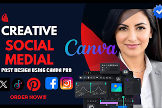 create modern minimalist logo social mediapost video edit canvapro design