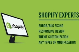 do custom shopify coding, fix bugs or develop themes