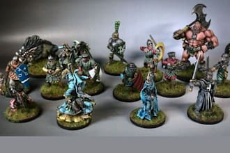 3d print statues dioramas paint 3d miniature figures tabletop board game