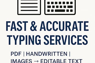 do fast and accurate typing in english from scanned, handwritten, or PDF docs