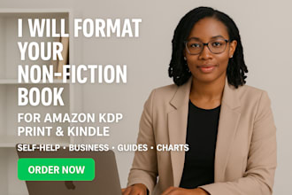 format your self help business guide book on amazon kdp with visuals and tables
