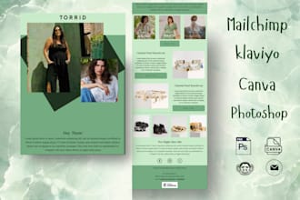 design mailchimp and klaviyo email newsletter template