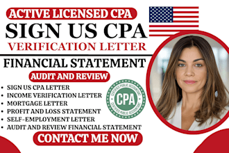 audit and review financial statement, self employment income verification letter