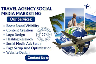 be your travel agency social media marketing manager for tourism services