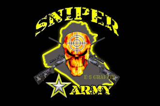 do minimalist skull, tactical military, army, badge logo design