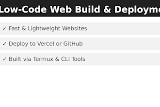 build a lowcode business website and deploy it on vercel