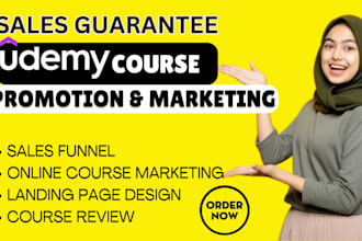 do udemy online course promotion sales funnel udemy course marketing