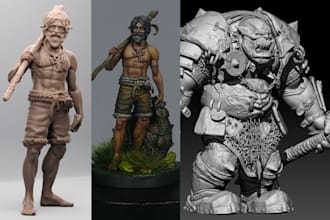 sculpt 3d miniature 3d model action figure warhammer dnd miniature for 3d print